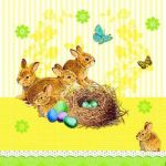 Bunnies nest yellow