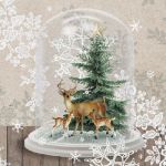 Deers in glassbell